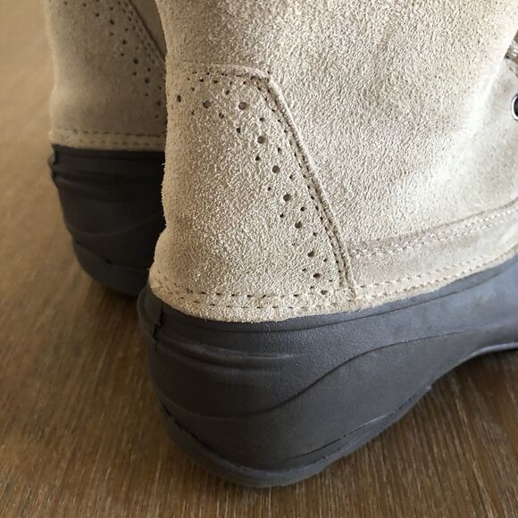 Field & Stream Pac Boots Womens 10 Water Resistant Suede Faux Fur Ivory Outdoor - Picture 8 of 12